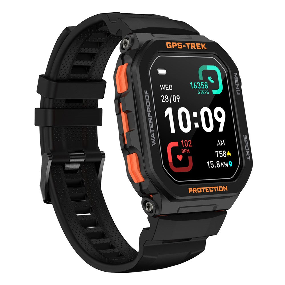 FT61 1.75 inch IPS GPS Smart Watch Bluetooth-compatible Calling Health Monitoring IP68 Waterproof