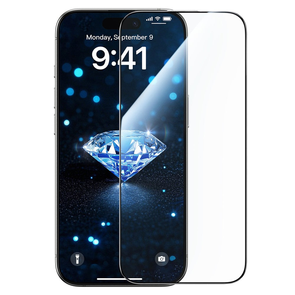 JOYROOM JR-MQS0569 For iPhone 17 Pro Max Screen Protector Silk Printing 2.5D High Aluminium-Silicon Glass Clear Film