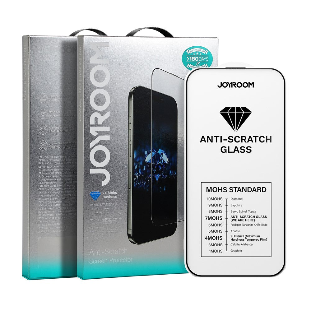 JOYROOM JR-MQS0569 For iPhone 17 Pro Max Screen Protector Silk Printing 2.5D High Aluminium-Silicon Glass Clear Film