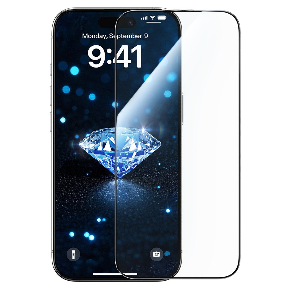 JOYROOM JR-MQS0566 For iPhone 16 Pro Max Screen Protector Silk Printing 2.5D High Aluminium-Silicon Glass Clear Film