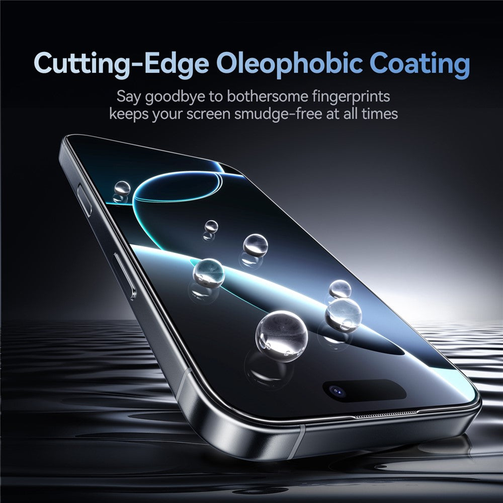 JOYROOM JR-MQS0566 For iPhone 16 Pro Max Screen Protector Silk Printing 2.5D High Aluminium-Silicon Glass Clear Film