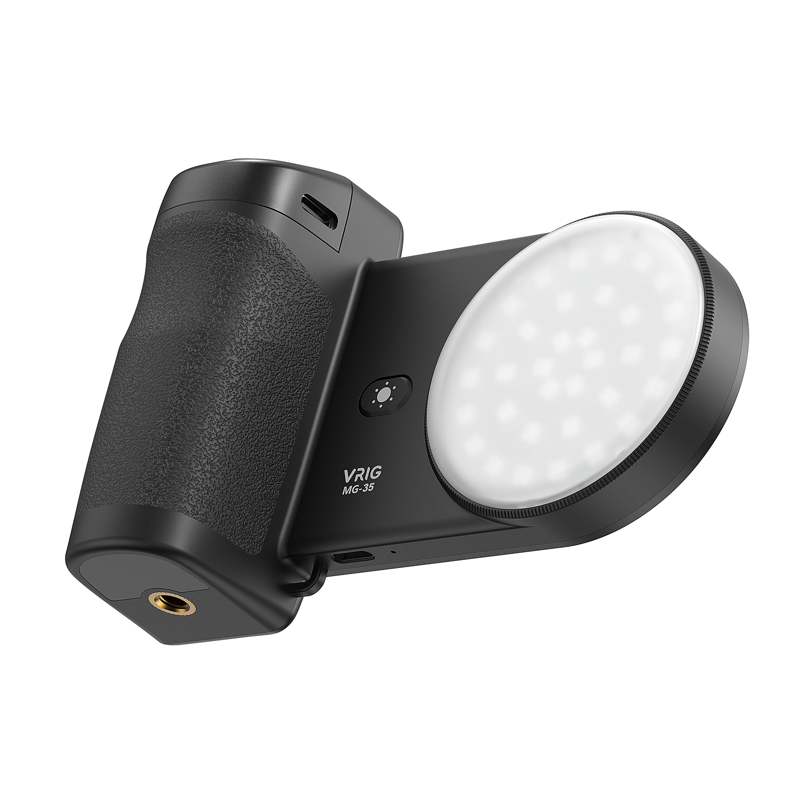 VRIG MG-35 Magnetic Mount Bluetooth-Compatible Shutter Selfie Handle with 3-Level Fill Light for Cellphone