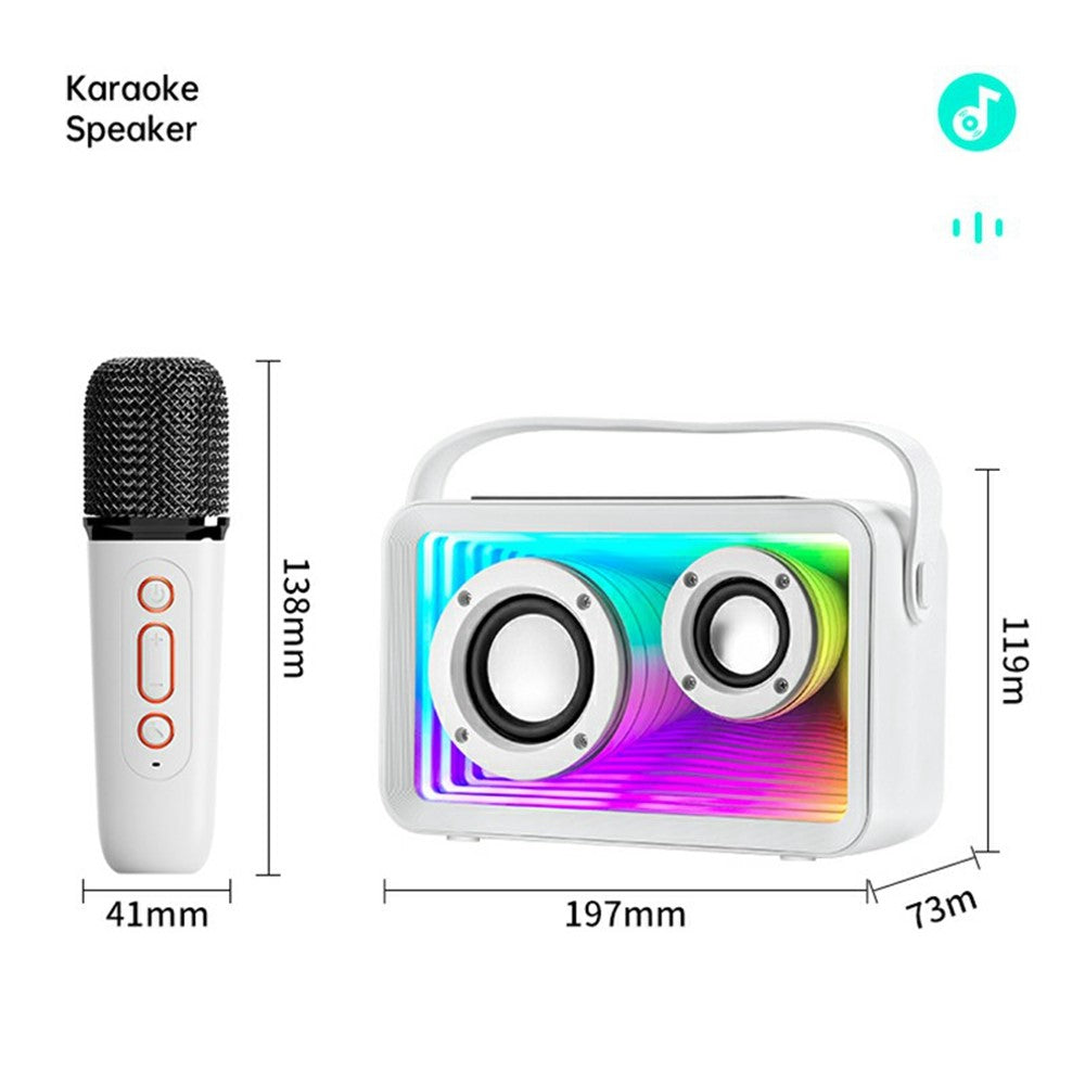 Y15 Outdoor Karaoke Speaker – RGB Lighting, 2 Microphones
