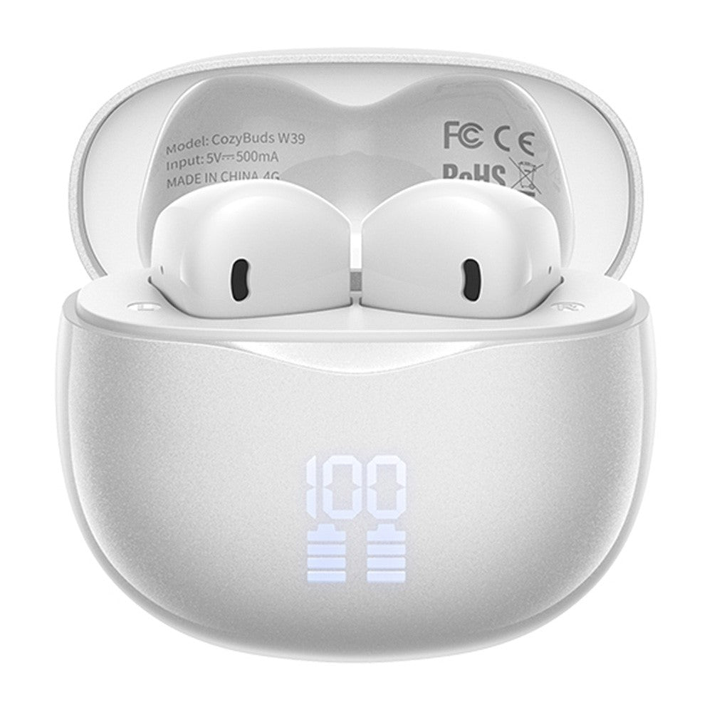 REMAX Cozybuds W39 TWS Earphones Digital Display Wireless Bluetooth-compatible 5.4 Stereo Earbuds with Charging Case