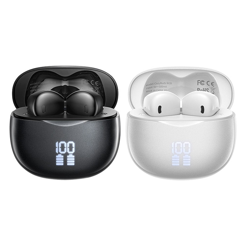 REMAX Cozybuds W39 TWS Earphones Digital Display Wireless Bluetooth-compatible 5.4 Stereo Earbuds with Charging Case