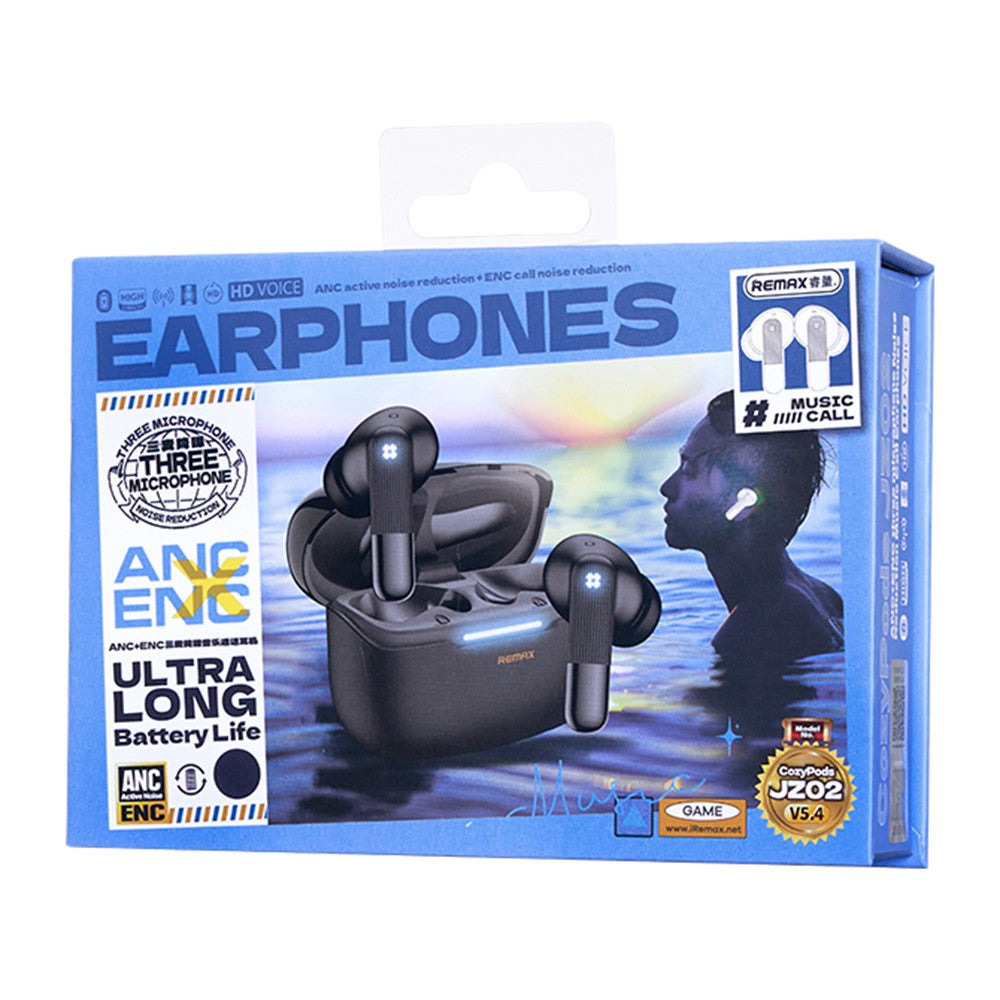REMAX Cozypods JZ02 Wireless Earbuds ANC ENC Noise Cancelling Low Latency BT Earphones
