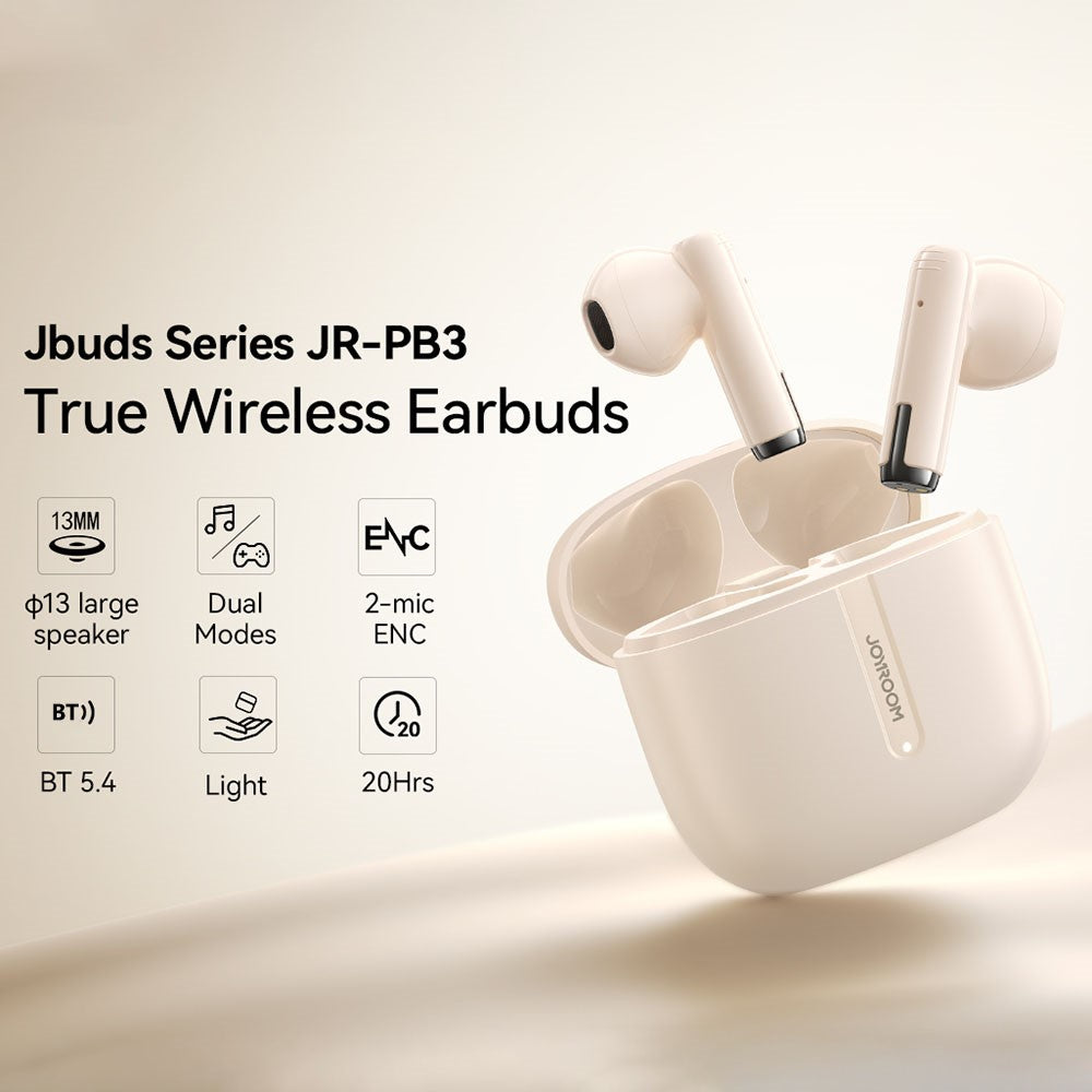 JOYROOM Jpods JR-PB3 True Wireless BT Earbuds 13mm Driver ENC Noise Cancellation Waterproof Earphones