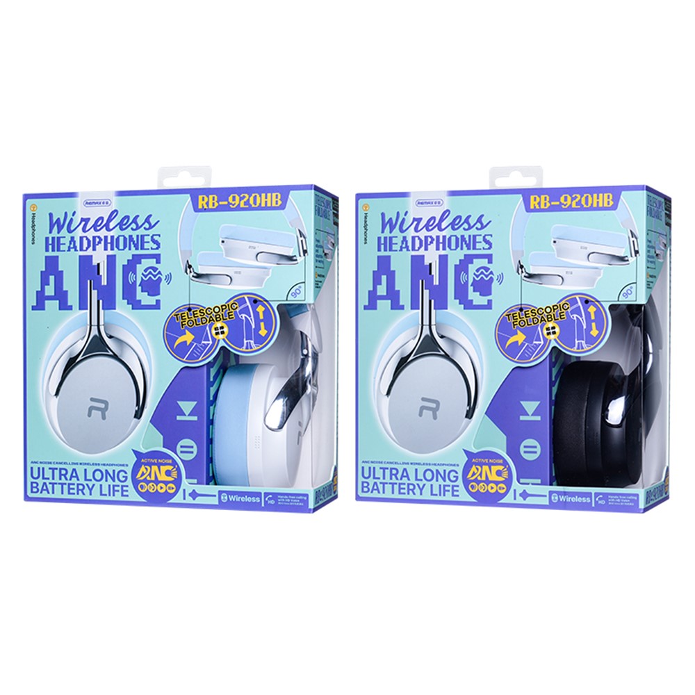 REMAX RB-920HB Wireless Headphones ANC Over-Ear Heatset with High Fidelity Sound For Comfortable Wear