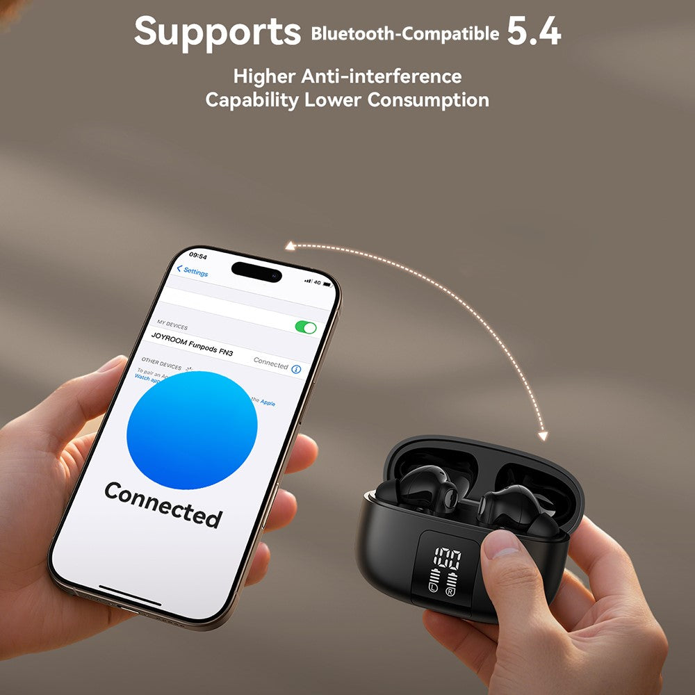 JOYROOM JR-FN3 Wireless Bluetooth-Compatible Earphones ANC Active Noise Cancelling Smart APP Control Headset