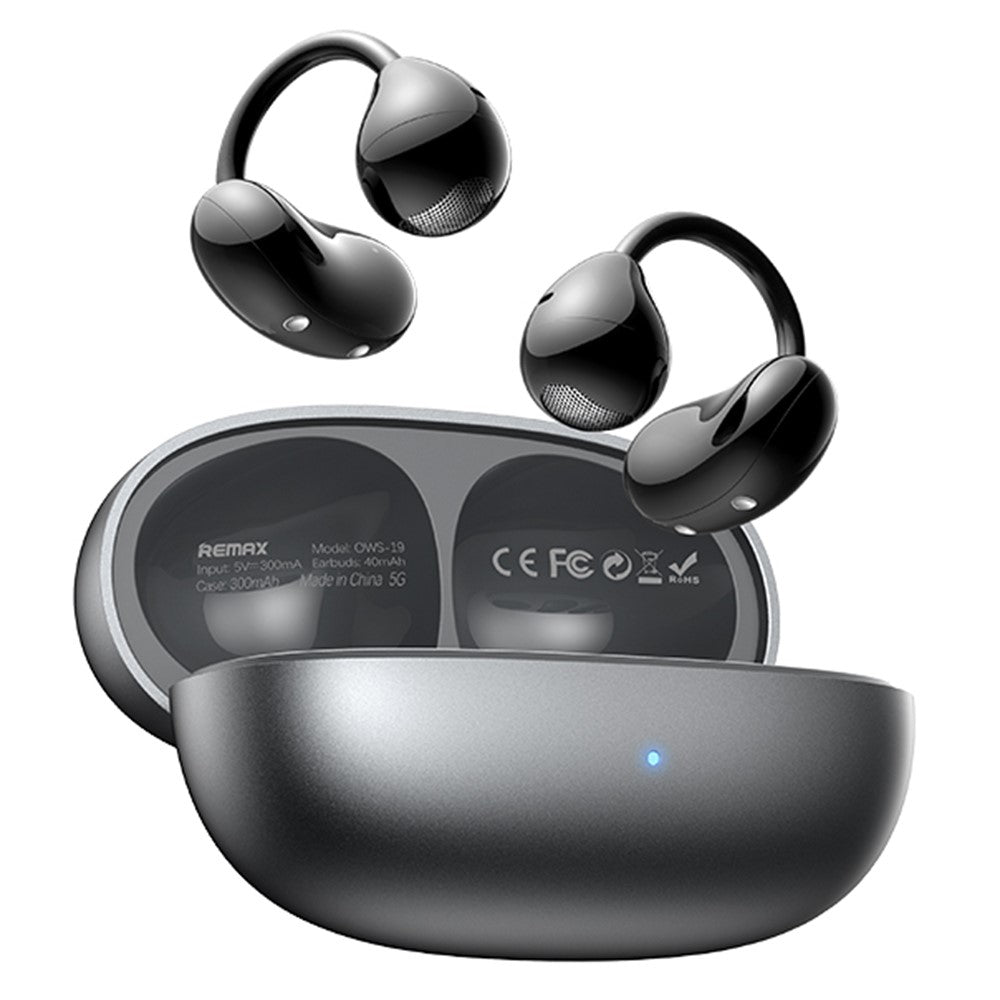 REMAX OWS-19 True Wireless Earbuds Clip-On Design Bluetooth-Compatible Music Calling Headphones