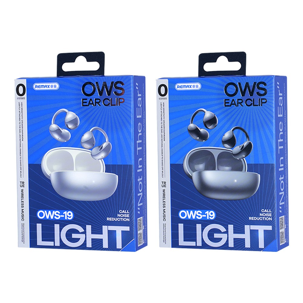 REMAX OWS-19 True Wireless Earbuds Clip-On Design Bluetooth-Compatible Music Calling Headphones