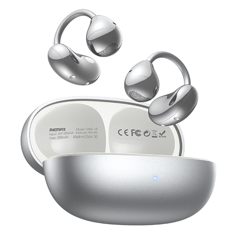 REMAX OWS-19 True Wireless Earbuds Clip-On Design Bluetooth-Compatible Music Calling Headphones