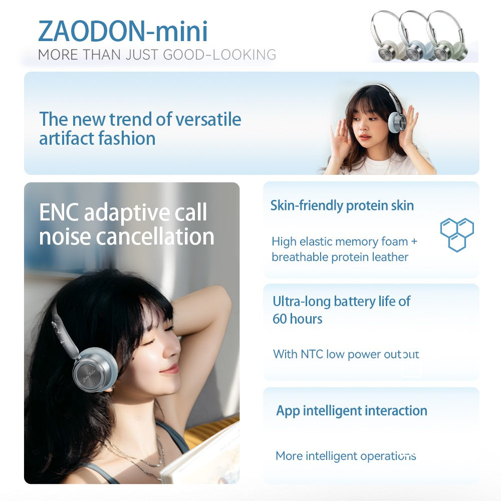ZAODON Mini Wireless Headphones – Bluetooth 6.0, High Definition Audio
