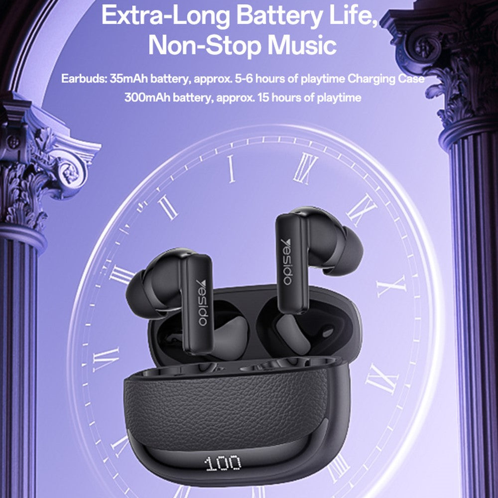 YESIDO TWS40 Wireless Earbuds – ANC & ENC, Dual Device Connection