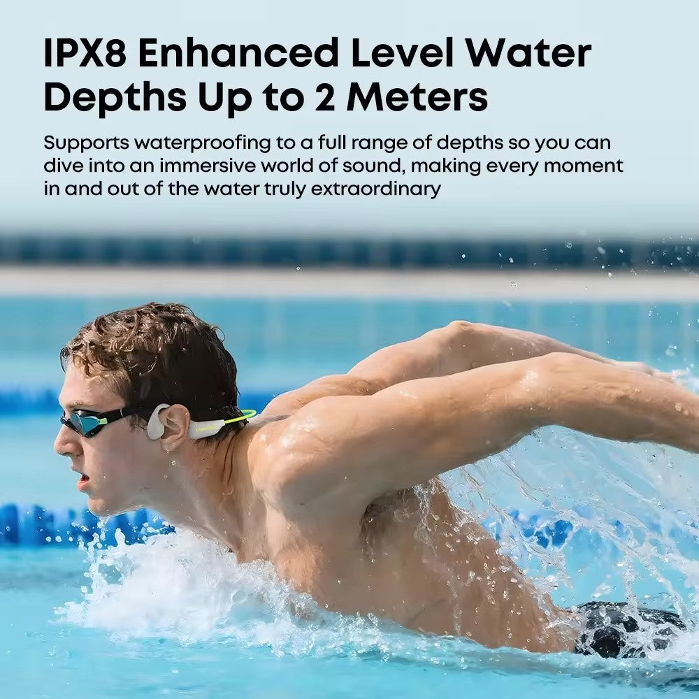 LANGSDOM BE20 Bone Conduction Sports Earphones – IPX8 Waterproof, ENC