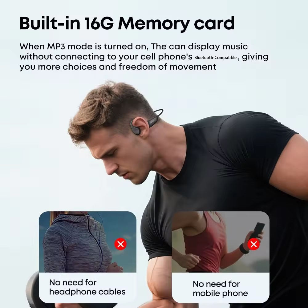 LANGSDOM BE20 Bone Conduction Sports Earphones – IPX8 Waterproof, ENC