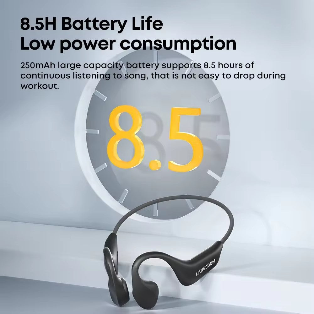 LANGSDOM BE20 Bone Conduction Sports Earphones – IPX8 Waterproof, ENC