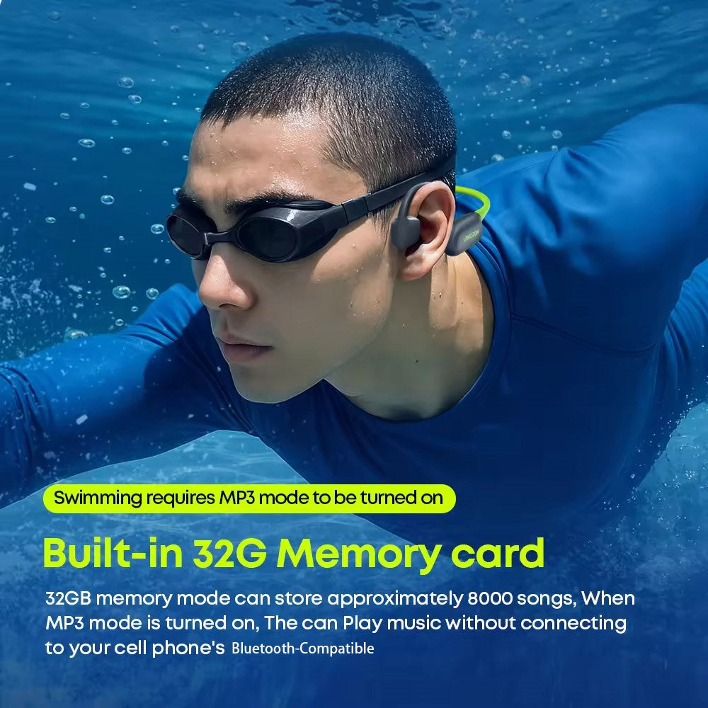 LANGSDOM BE23 Bone Conduction Earphones – Waterproof, 32GB Built-In Storage