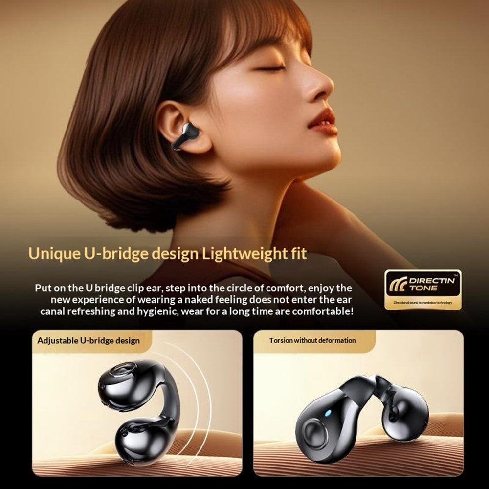 ERAZER EX05 Clip-On Open-Ear Earbuds – Digital Power Display, for Sports
