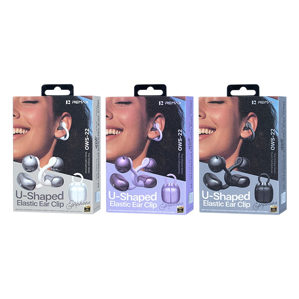 REMAX OWS-22 Open-Ear Clip On Bluetooth-compatible Earbuds Ergonomic Design Wireless Earphones for Sports