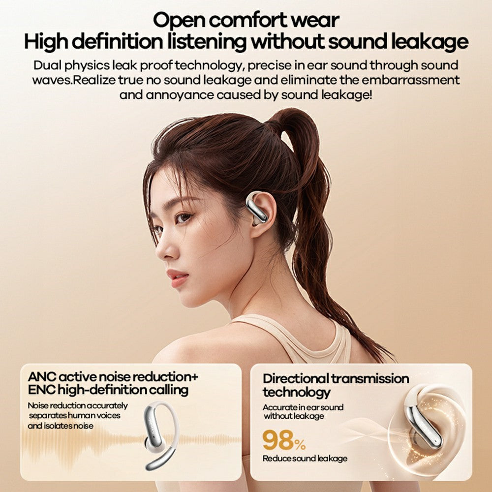 REMAX OWS-28 Open Ear Earhook Wireless Earbuds ANC ENC Noise Cancelling IPX5 Waterproof Headset for Sports