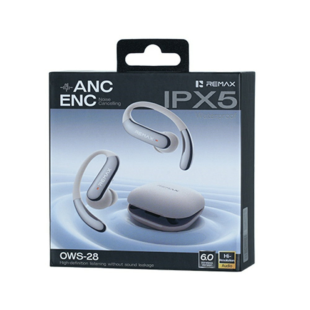 REMAX OWS-28 Open Ear Earhook Wireless Earbuds ANC ENC Noise Cancelling IPX5 Waterproof Headset for Sports