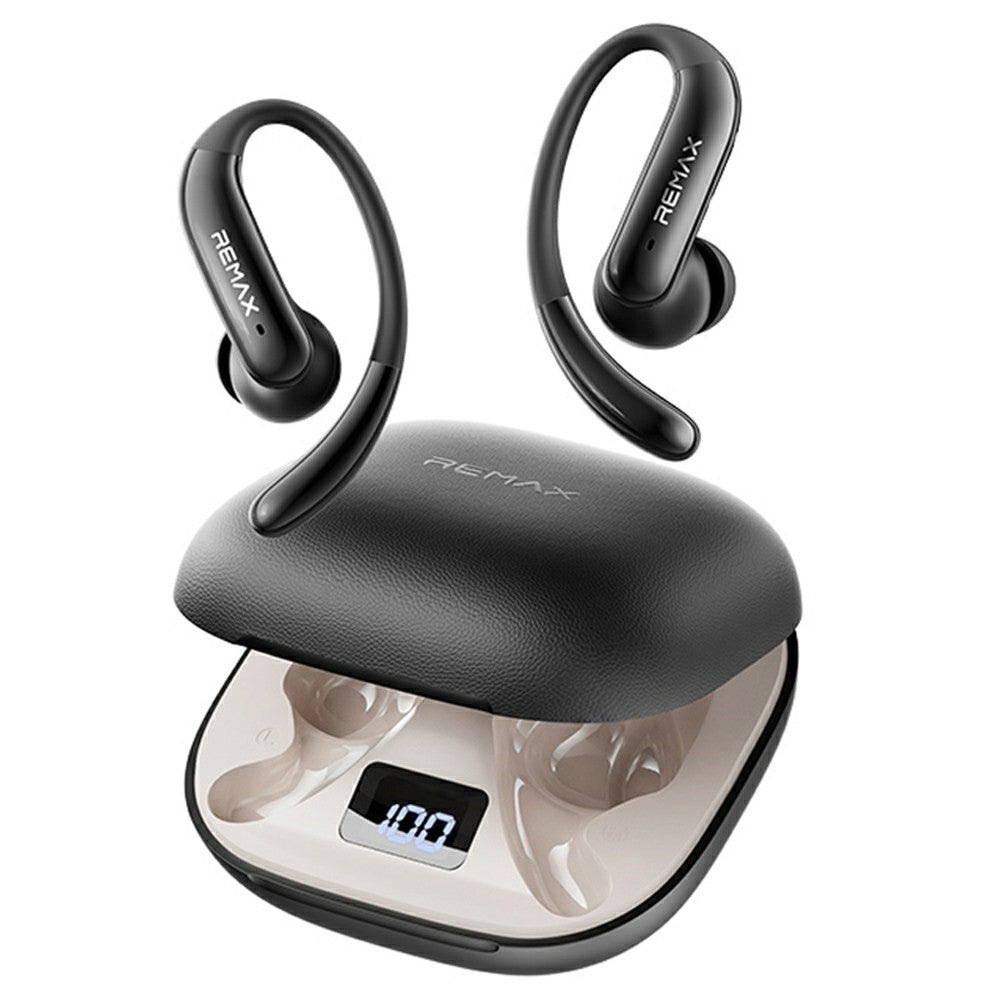 REMAX OWS-28 Open Ear Earhook Wireless Earbuds ANC ENC Noise Cancelling IPX5 Waterproof Headset for Sports
