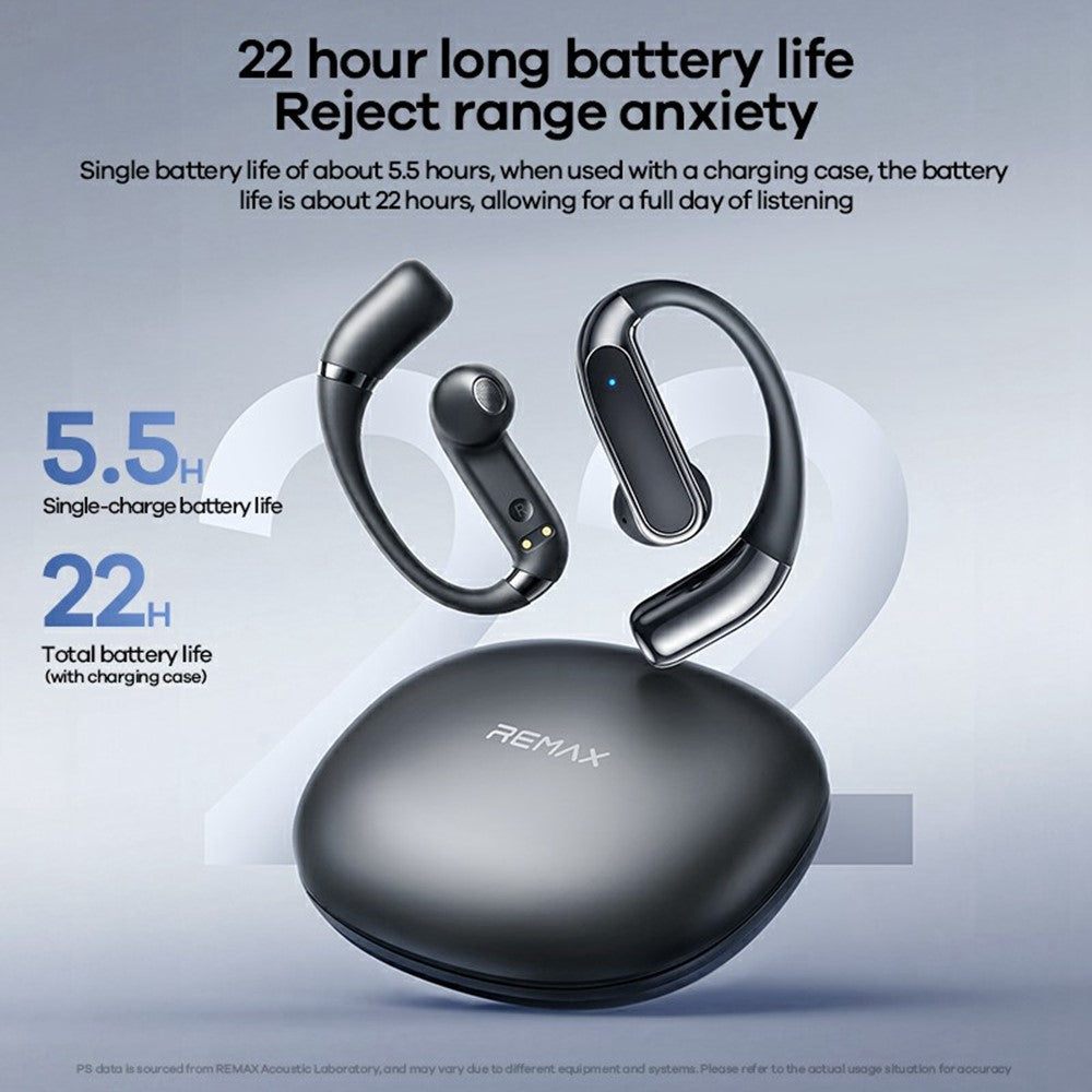 REMAX OWS-17 Open Ear Wireless Earphones Bluetooth-compatible 6.0 Hi-Resolution Audio Gaming Mode Ear Hook Earbuds