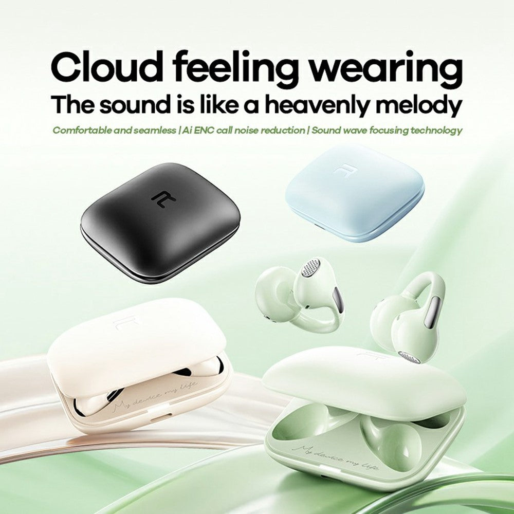 REMAX OWS-26 Clip-on Wireless Bluetooth-compatible Earphones Open-Ear AI ENC Noise Cancelling Earbuds for Sports