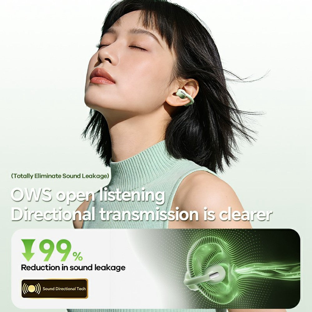 REMAX OWS-26 Clip-on Wireless Bluetooth-compatible Earphones Open-Ear AI ENC Noise Cancelling Earbuds for Sports