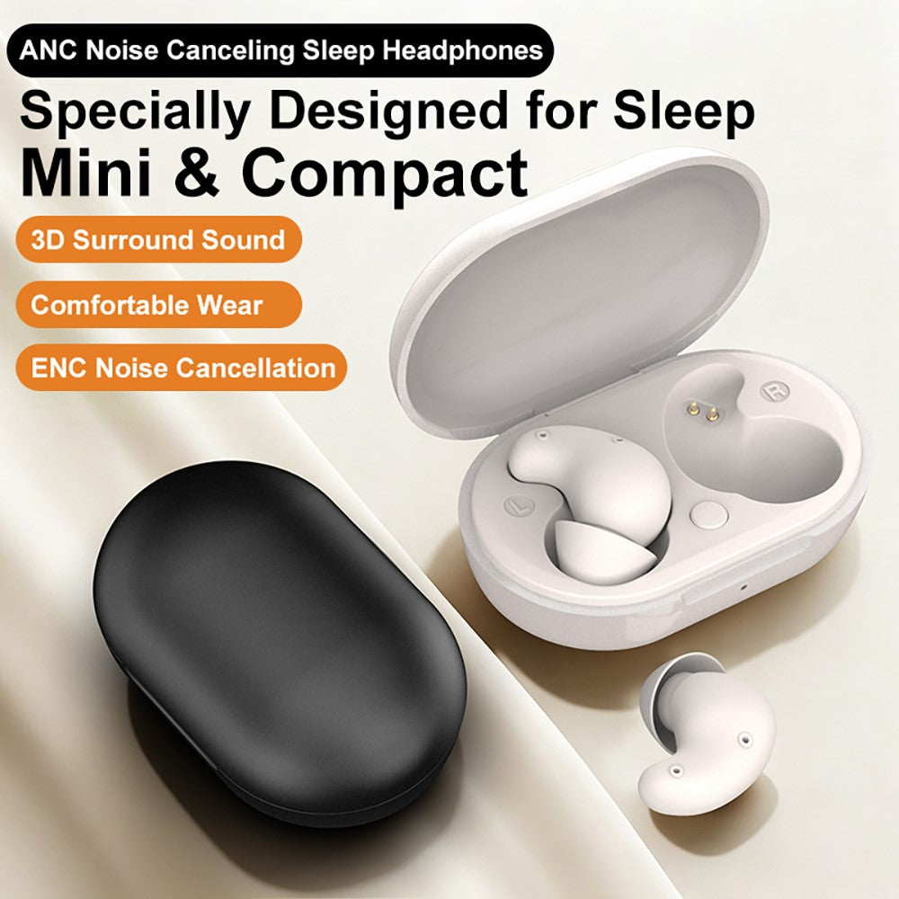 White Noise Sleeping Earbuds – IPX5 Waterproof, ANC Noise Cancelling