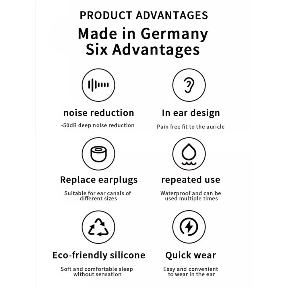 Mini In-Ear Sleep Earbuds – Deep Noise Cancellation, Side-Sleep Comfort