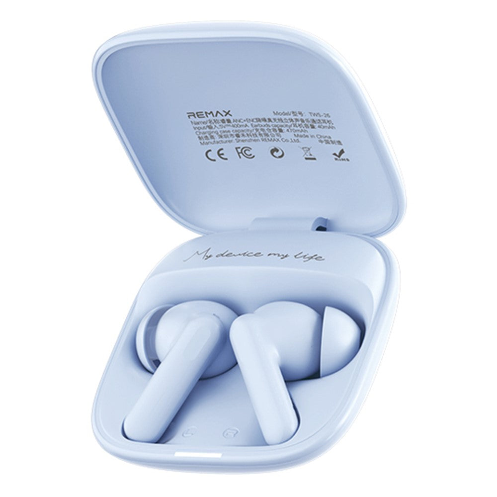 REMAX TWS-26 ANC ENC Noise Cancelling Wireless Earbuds 50H Battery 4-Mic Dual Device Connection Music Call Headset