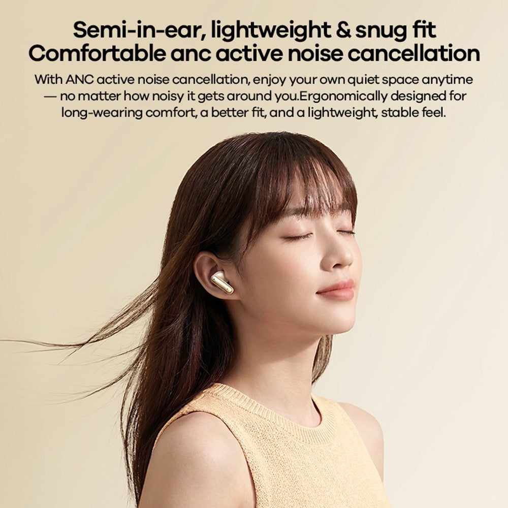 REMAX TWS-27 Semi-In-Ear Wireless Earbuds 6-Mic Hybrid ANC Call Noise Reduction 24H Battery Life Earphones