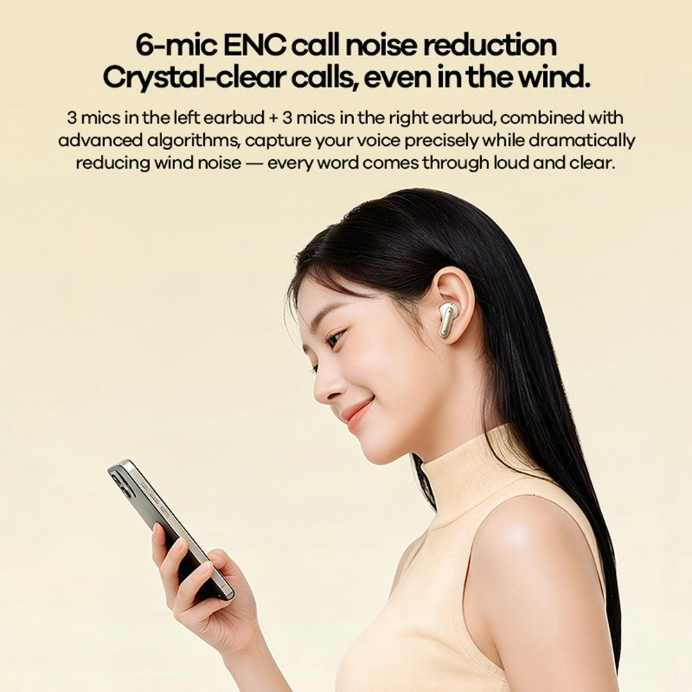 REMAX TWS-27 Semi-In-Ear Wireless Earbuds 6-Mic Hybrid ANC Call Noise Reduction 24H Battery Life Earphones