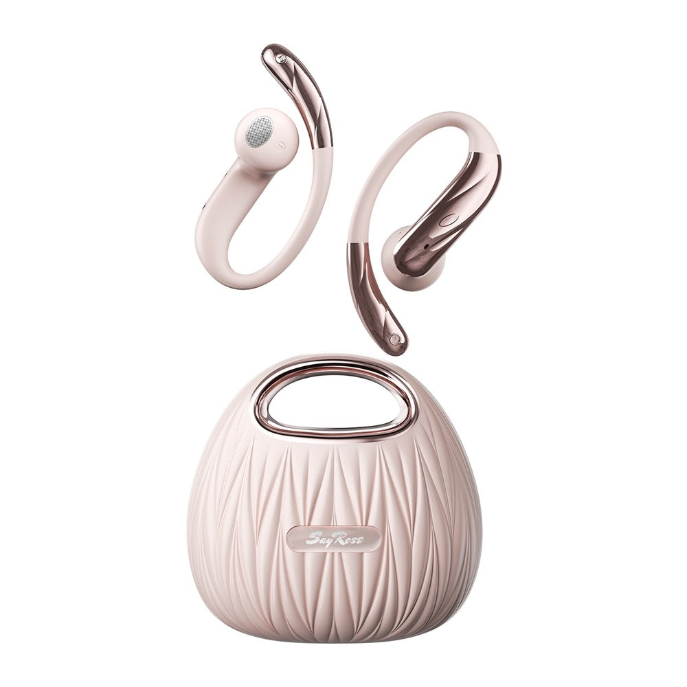 SAYROSE RJ-68 Open-Ear Hook Earbuds – Handbag-Style Case, ENC Noise Cancelling