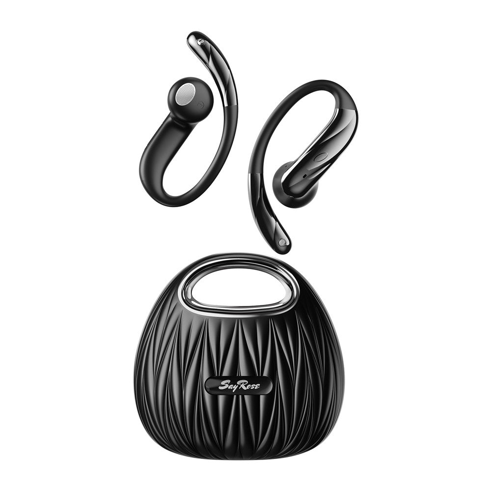 SAYROSE RJ-68 Open-Ear Hook Earbuds – Handbag-Style Case, ENC Noise Cancelling