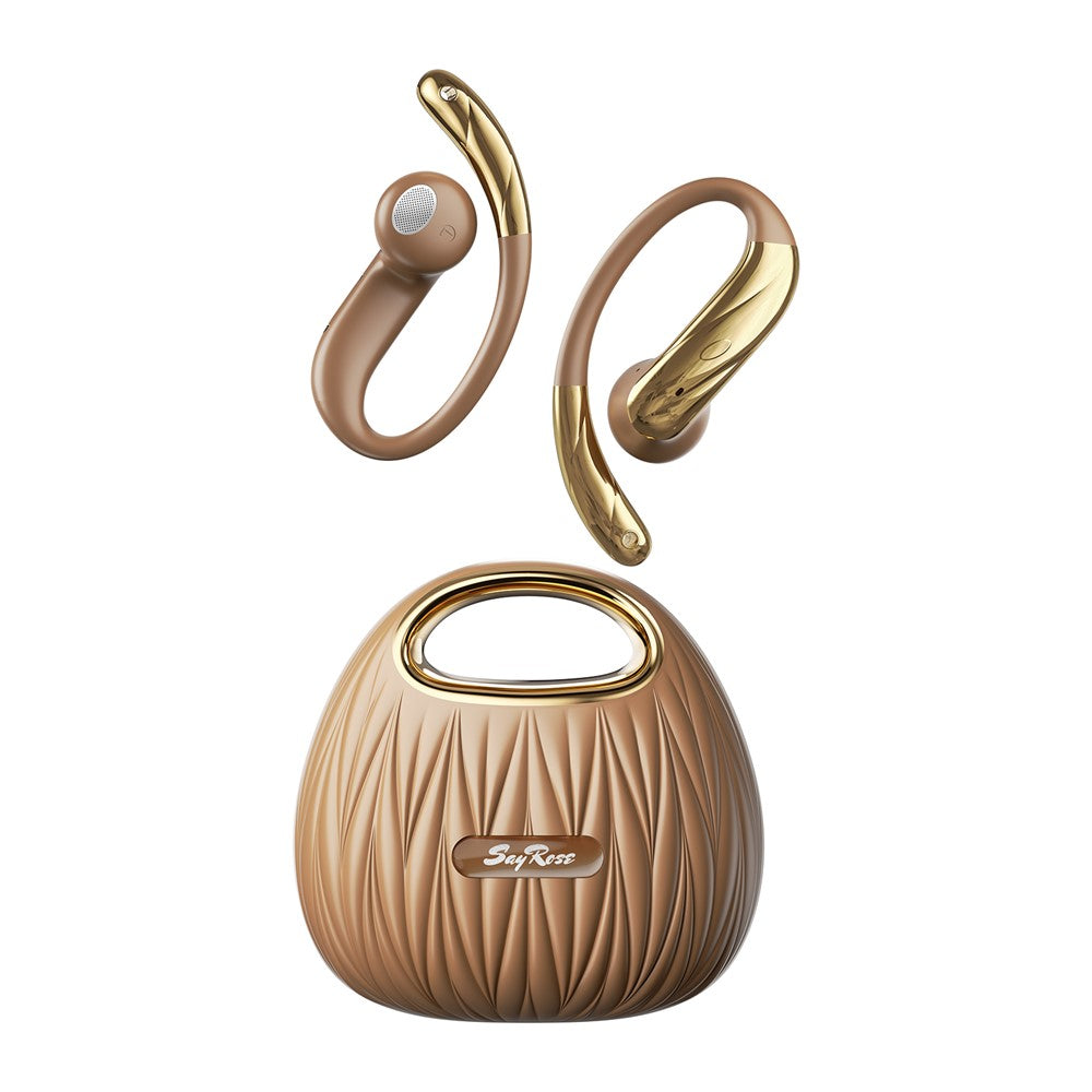 SAYROSE RJ-68 Open-Ear Hook Earbuds – Handbag-Style Case, ENC Noise Cancelling