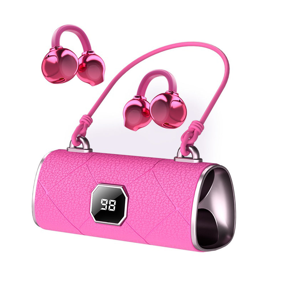 Open-Ear Clip-On Earbuds – Purse-Style Charging Case, for Women