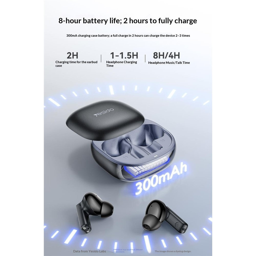 YESIDO TWS43 Wireless Earbuds – ANC & ENC, Bluetooth 6.0