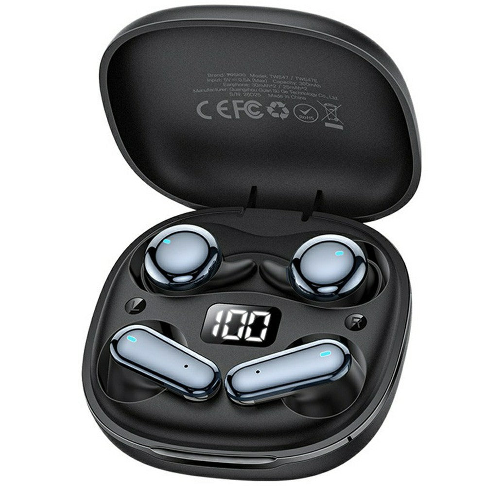 YESIDO TWS47 2-in-1 Earbuds – In-Ear & Semi-In-Ear, LED Battery Display