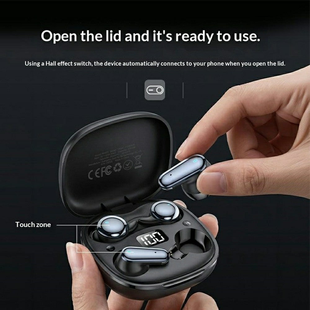 YESIDO TWS47 2-in-1 Earbuds – In-Ear & Semi-In-Ear, LED Battery Display