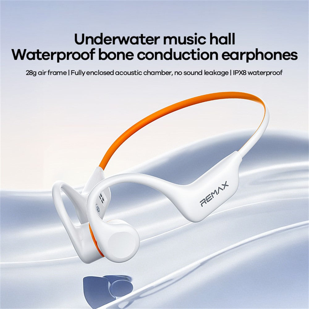 REMAX RB-S21 Bone Conduction Earphones IPX8 Waterproof Bluetooth-compatible V6.0 OWS Earphones