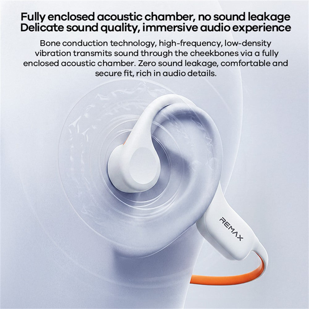 REMAX RB-S21 Bone Conduction Earphones IPX8 Waterproof Bluetooth-compatible V6.0 OWS Earphones