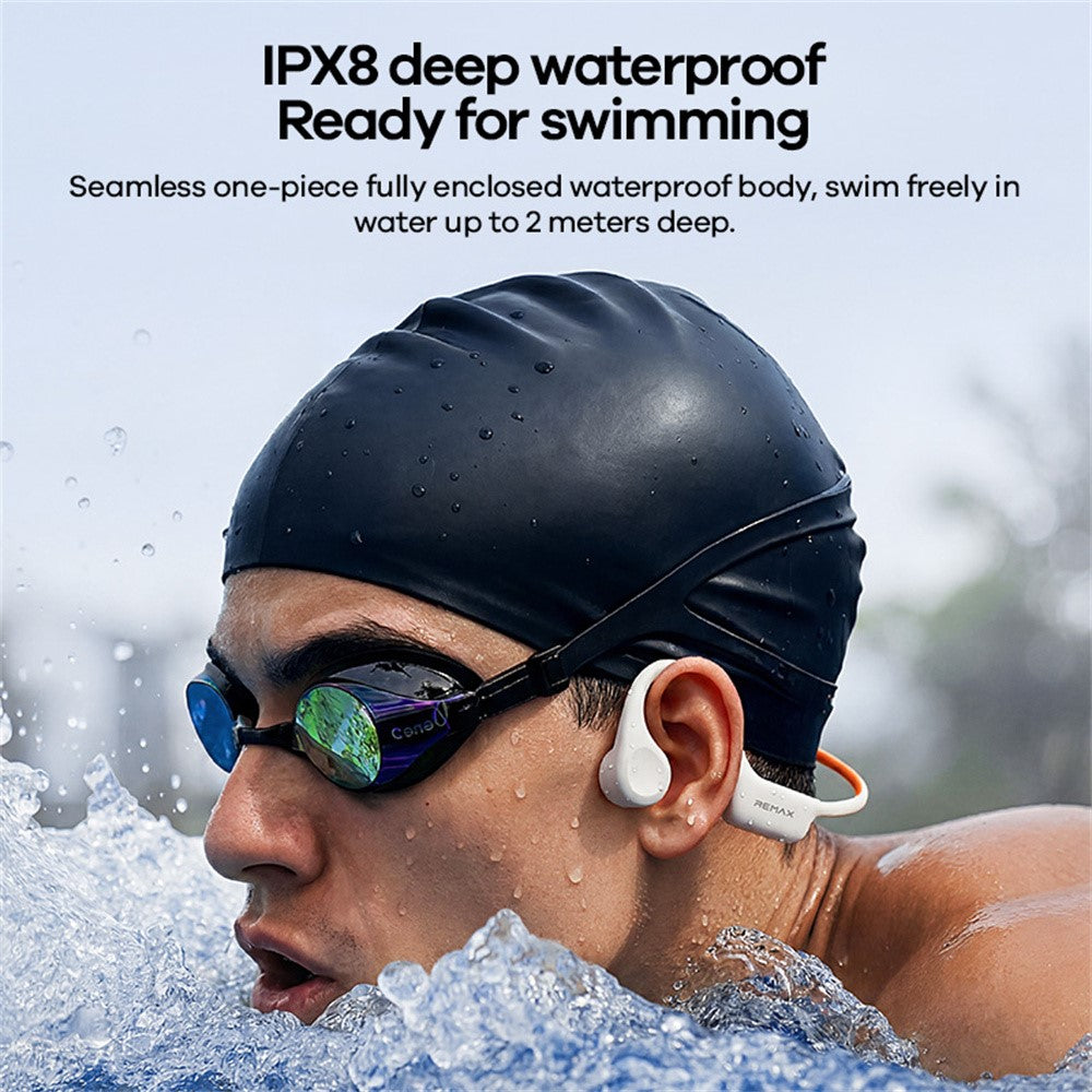 REMAX RB-S21 Bone Conduction Earphones IPX8 Waterproof Bluetooth-compatible V6.0 OWS Earphones