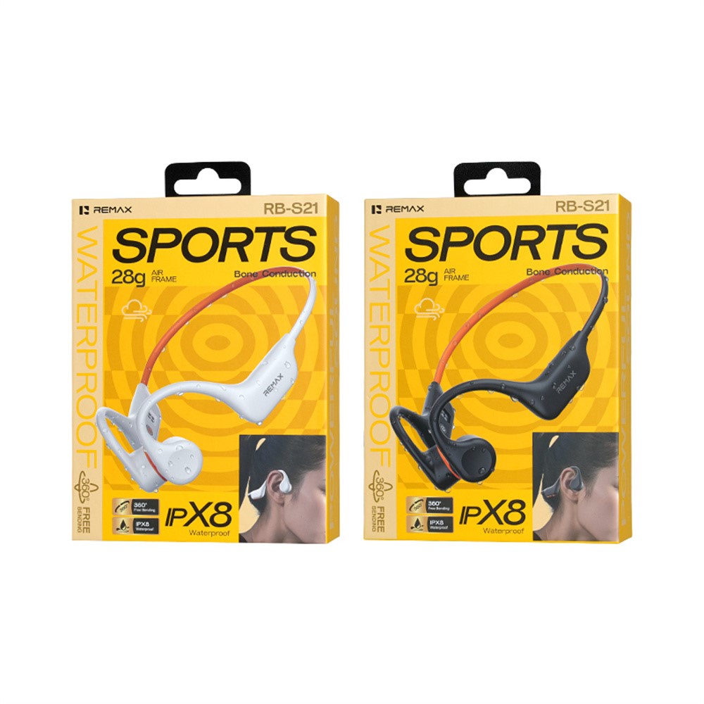 REMAX RB-S21 Bone Conduction Earphones IPX8 Waterproof Bluetooth-compatible V6.0 OWS Earphones