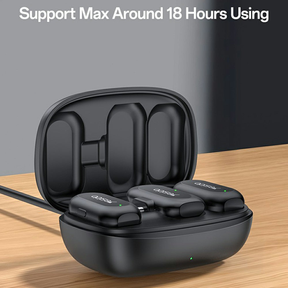 YESIDO KR23 Lavalier Microphone Set with iP Receiver AI Smart Noise Cancelling Mini Mic for Indoor / Outdoor