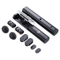 QY99 Wireless Lavalier Microphone with Charging Case AI Noise Reduction Type-C Lavalier Mic for Interview Live Stream (2 Microphones+1 Receiver)