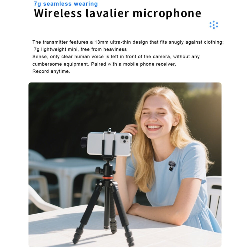 QY99 Wireless Lavalier Microphone with Charging Case AI Noise Reduction Type-C Lavalier Mic for Interview Live Stream (2 Microphones+1 Receiver)