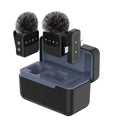 MS9 Wireless Lavalier Microphone 2.4GHz 20m Transmission CD-Level Audio Magnetic Lavalier Mic for Live Streaming (2 Microphones+1 Receiver)